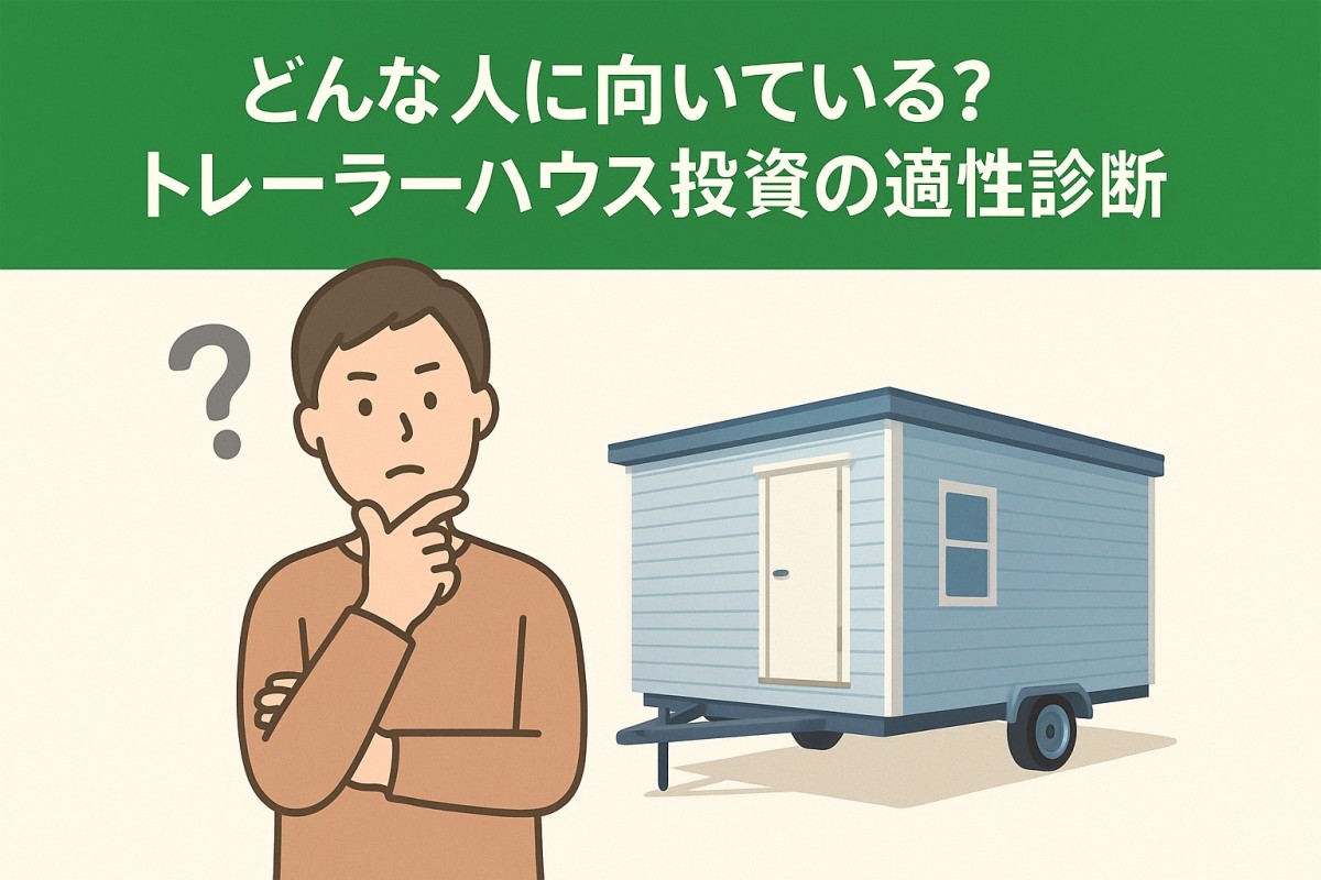 どんな人に向いている？トレーラーハウス投資の適性診断